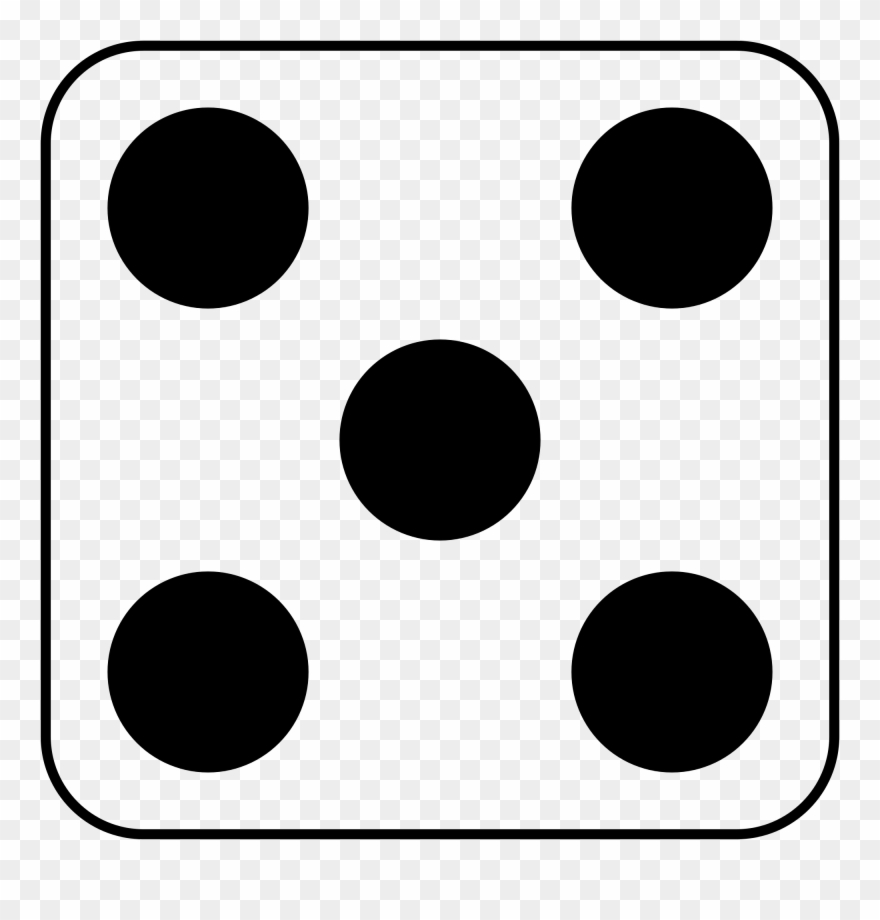 Collection Of High Quality Free Cliparts - 5 Dice - Png Download