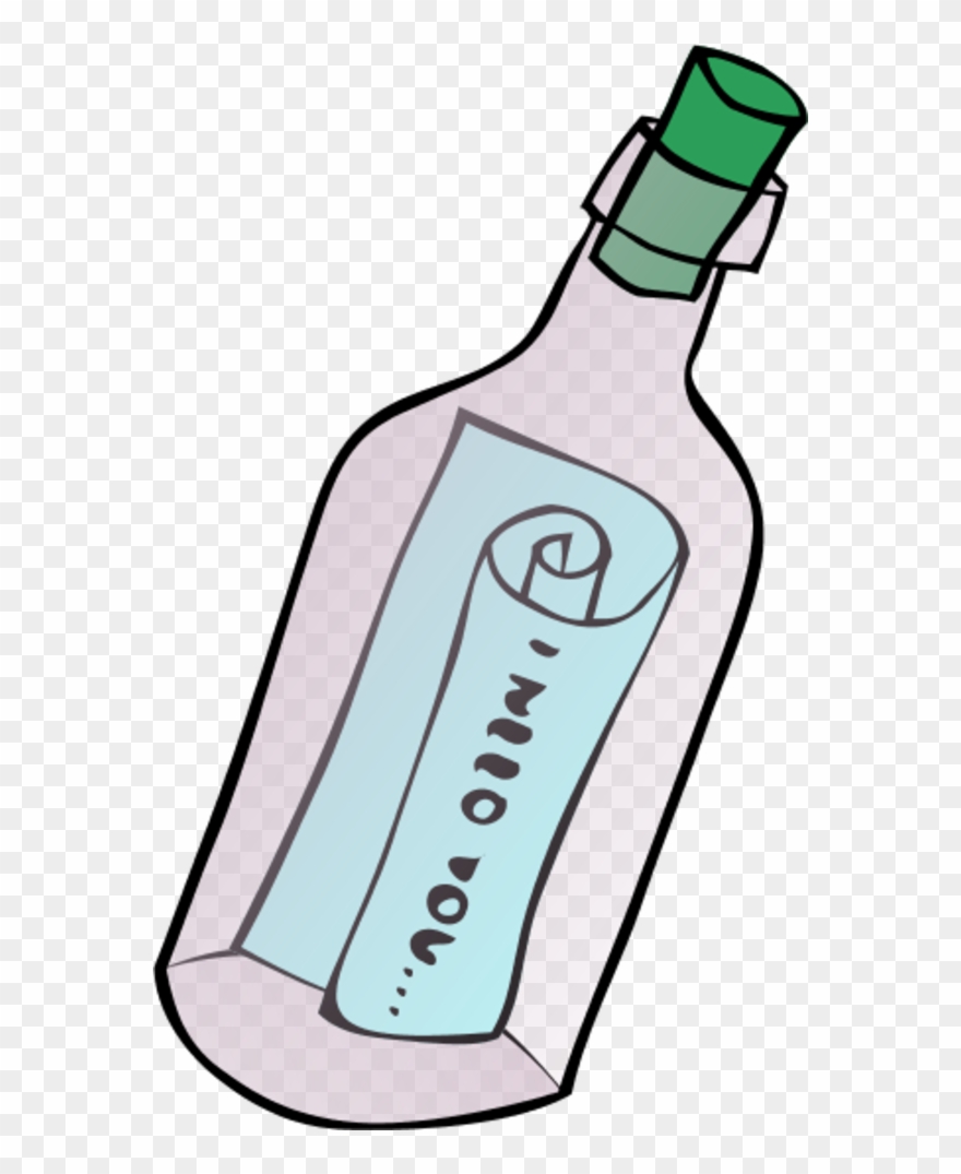 Manufacture - Clipart - Message In A Bottle Clipart - Png Download