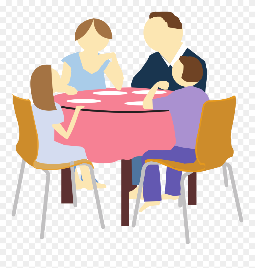 Lunch Clipart Elderly - Family Eating Png Transparent Png