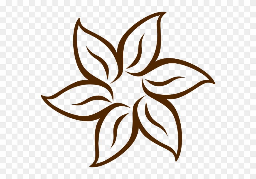 Brown Flower Clip Art - Hawaii Coloring Pages Flowers - Png Download