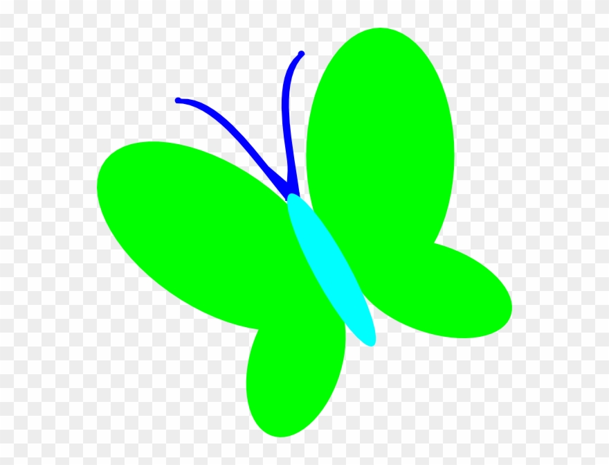 Butterfly Green Clip Art - Png Download