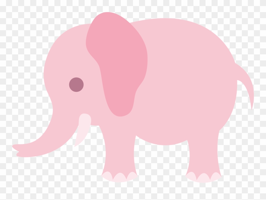 Elephant Clip Art K9irnpece Clipart - Cute Clipart Elephant Pink - Png Download