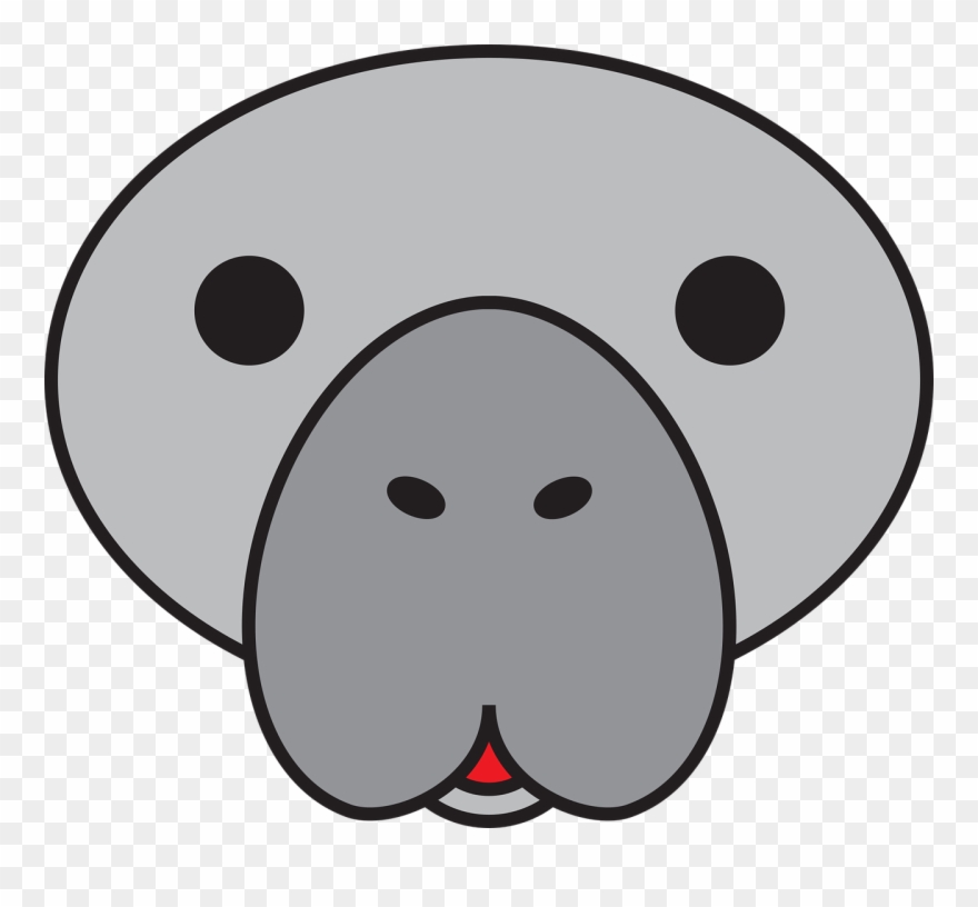Manatee Whimsical Clip Art - Desenho De Peixe Boi - Png Download