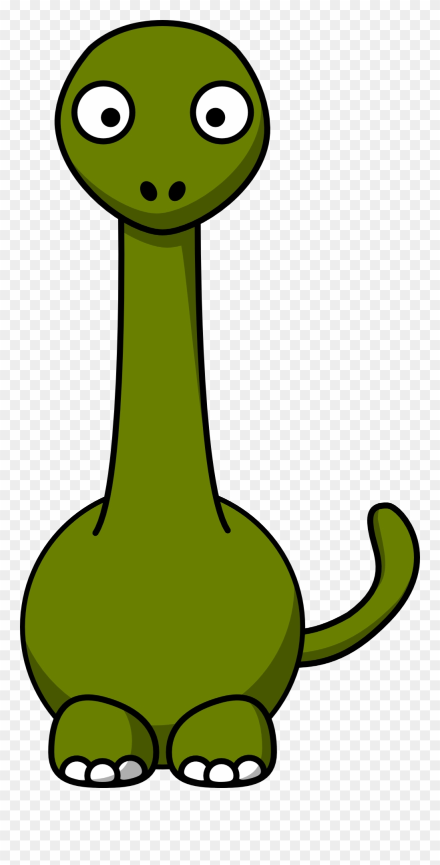 Free Dinosaur Clipart Clip Art Pictures Graphics And - Dinosaur With Long Neck Cartoon - Png Download