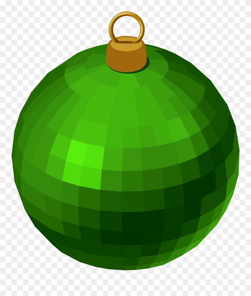 Green Modern Christmas Ball Png Clipart - Green Christmas Balls Clipart Transparent Png