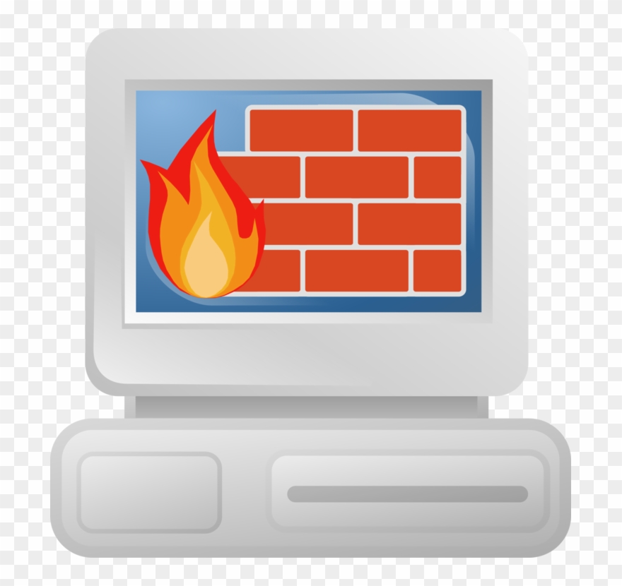 Computer Monitors Personal Firewall Computer Network - Firewall Clipart - Png Download
