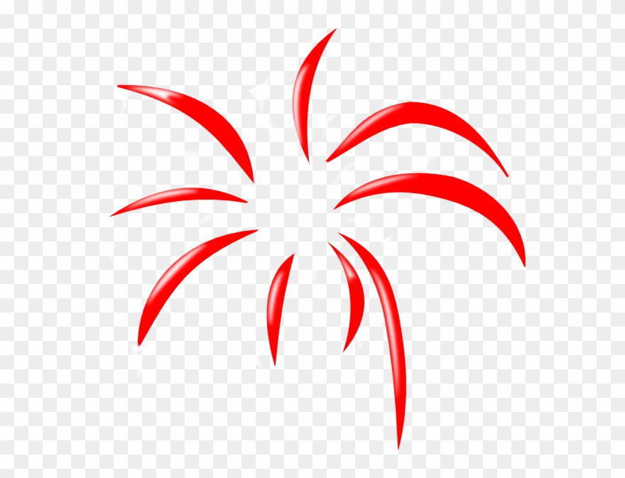 Jpg Royalty Free Red Simple Clip Art - Red Firework Clipart - Png Download