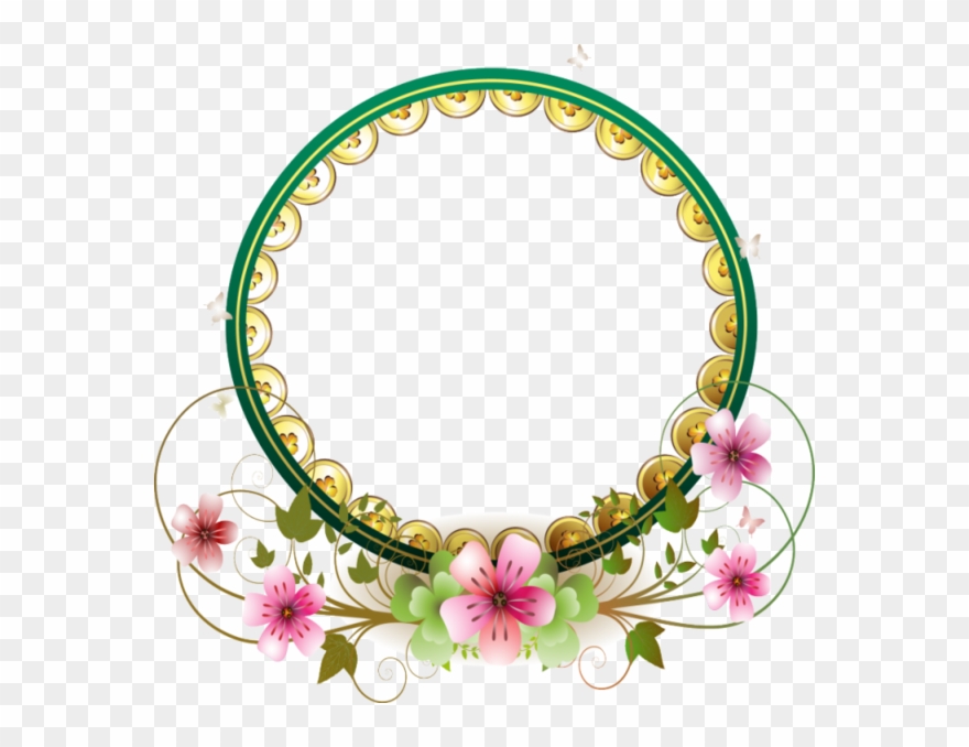 Circle Borders, Borders And Frames, Creations, Fabric, - Flower Wedding Border Designs Clipart
