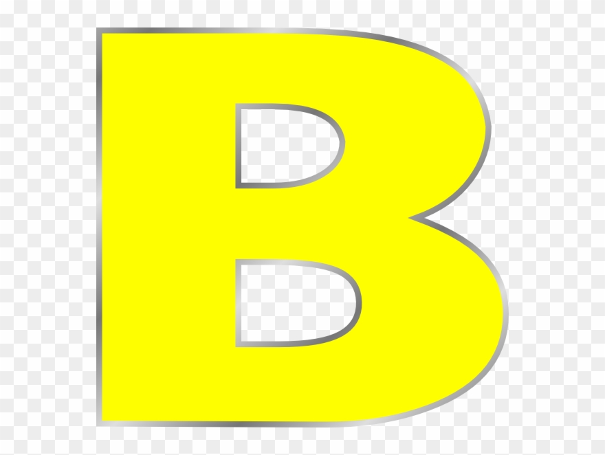 Clip Art Of Green B Clipart - Letter B Color Yellow - Png Download