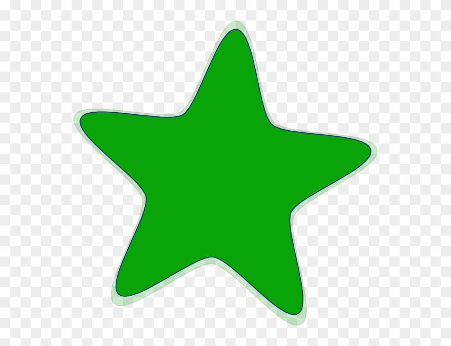 Green Star Clip Art - Green Star Clipart - Png Download