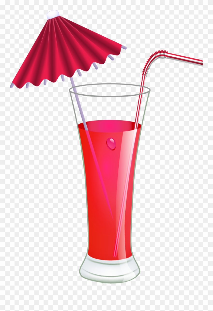 Red Clipart Martini - Red Drink Clip Art - Png Download