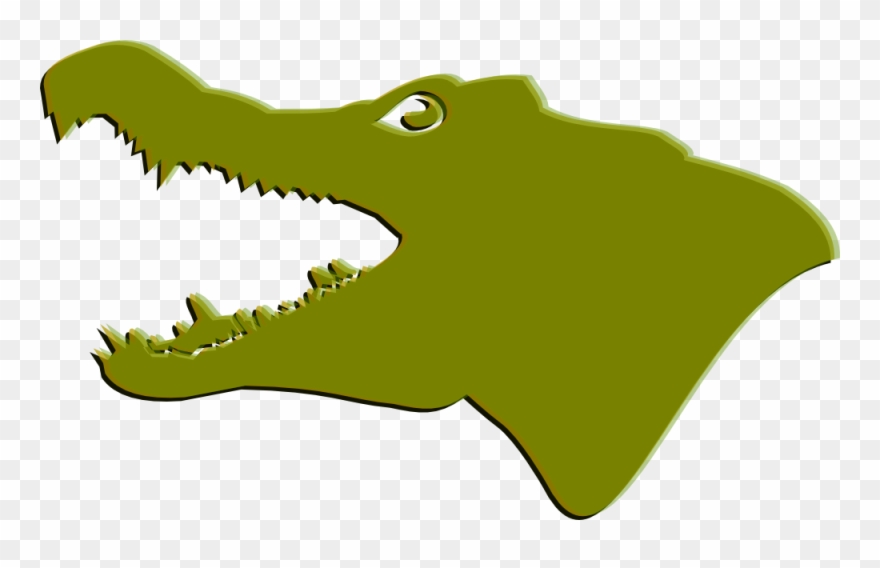 Simple Clipart Alligator - Gator Silhouette Png Transparent Png