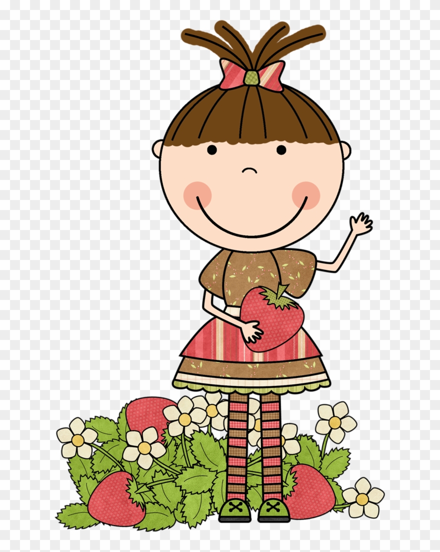 Strawberry Girl3 - Clip Art - Png Download