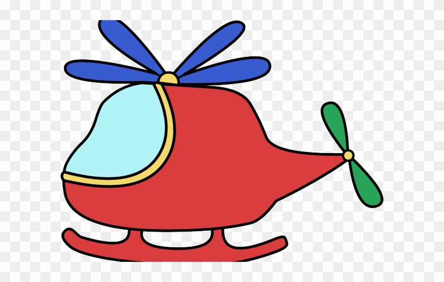 Simple Clipart Airplane - Helicopter Clipart - Png Download