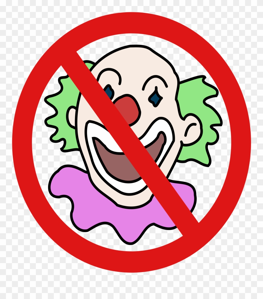 Big Image - No Clowns Clipart