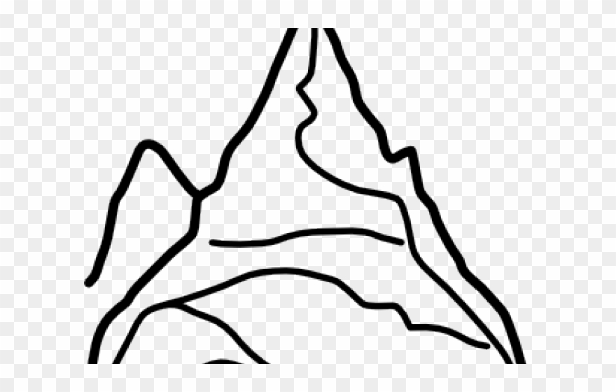 Simple Clipart Mountain - Easy Drawings Of Mount Everest - Png Download