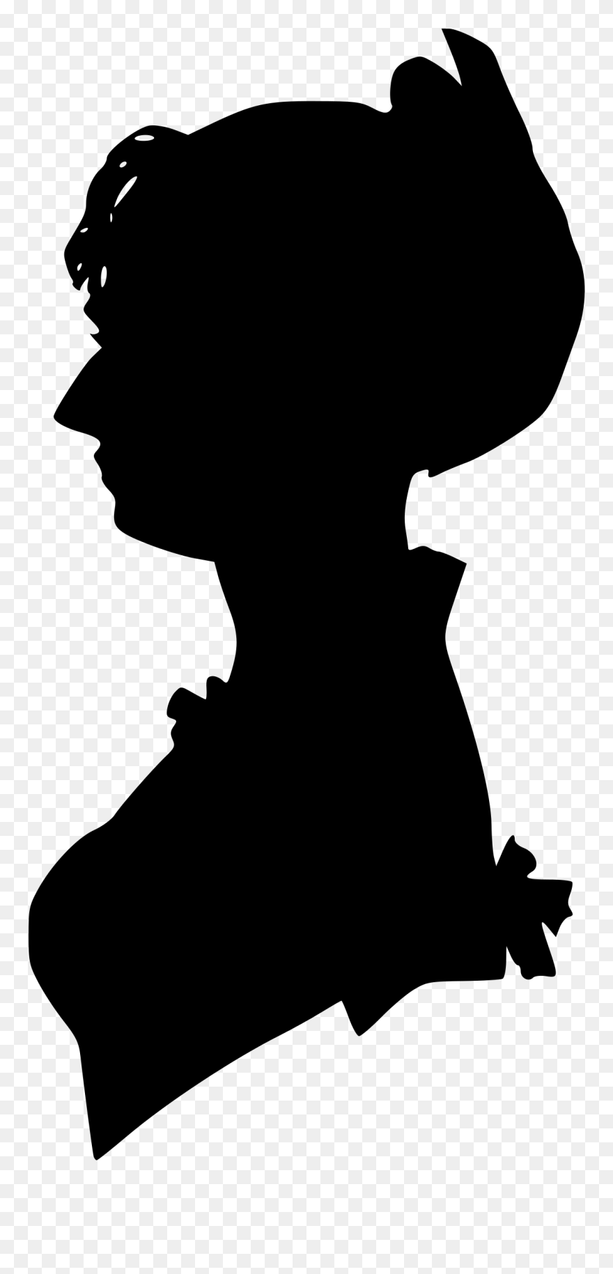 Train Silhouette Clip Art Clipartsco - Old Woman Face Silhouette - Png Download