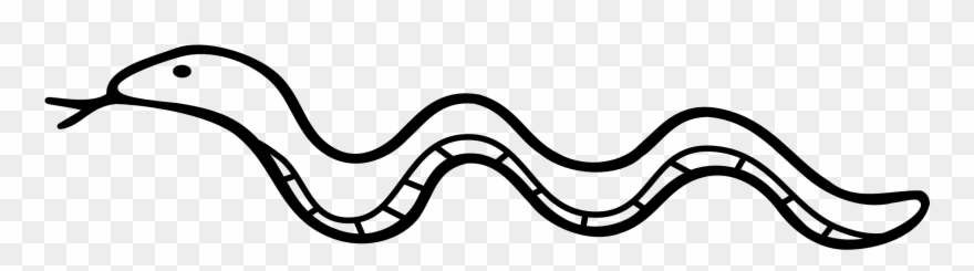 Simple Clipart Snake - Snake Black And White Clip Art - Png Download