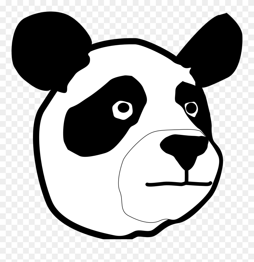Clipart - Panda Head - Panda Bear Head - Png Download