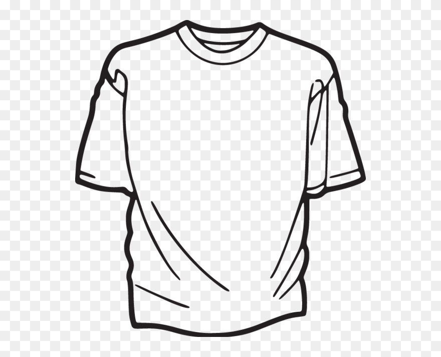 T-shirt Shirt Template, Clipart Black And White, Fathers - Shirt Clipart - Png Download