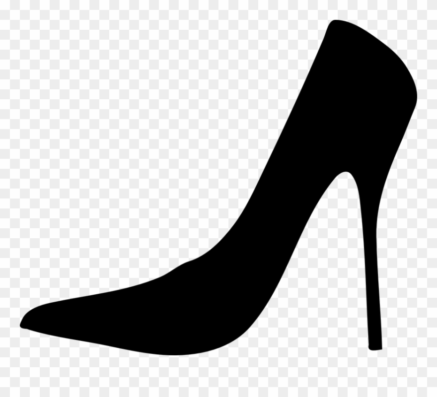 Heels Clipart Black And White - Png Download