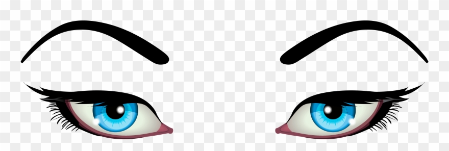 Female Eyes Blue Png Clip Art - Transparent Cartoon Girl Eyes Png