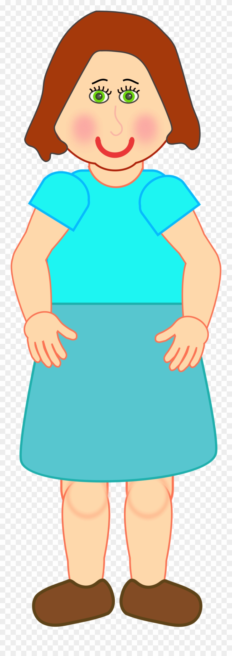 Woman Standing Clipart - Clipart Woman - Png Download