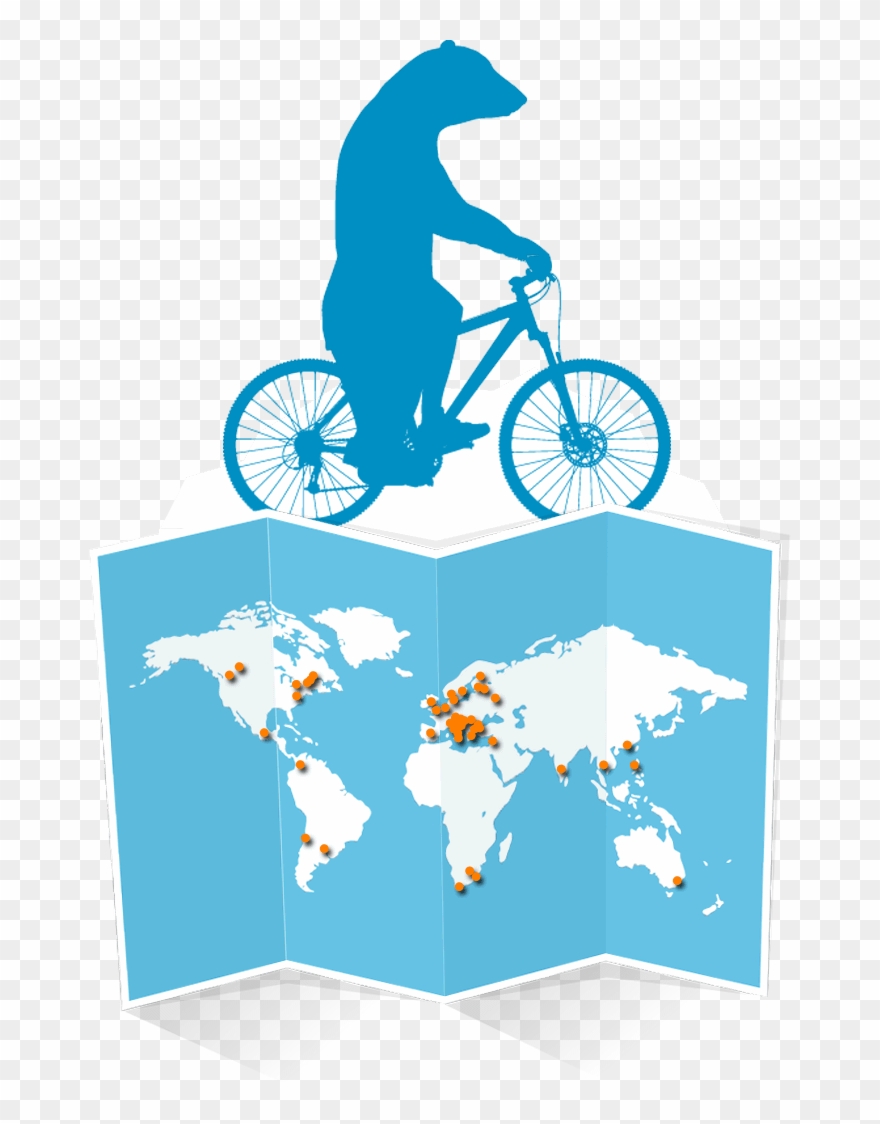 Bobbing Around Volume Number In Cities The - Stretched Canvas Print: Brinkman's World Map Golden Clipart