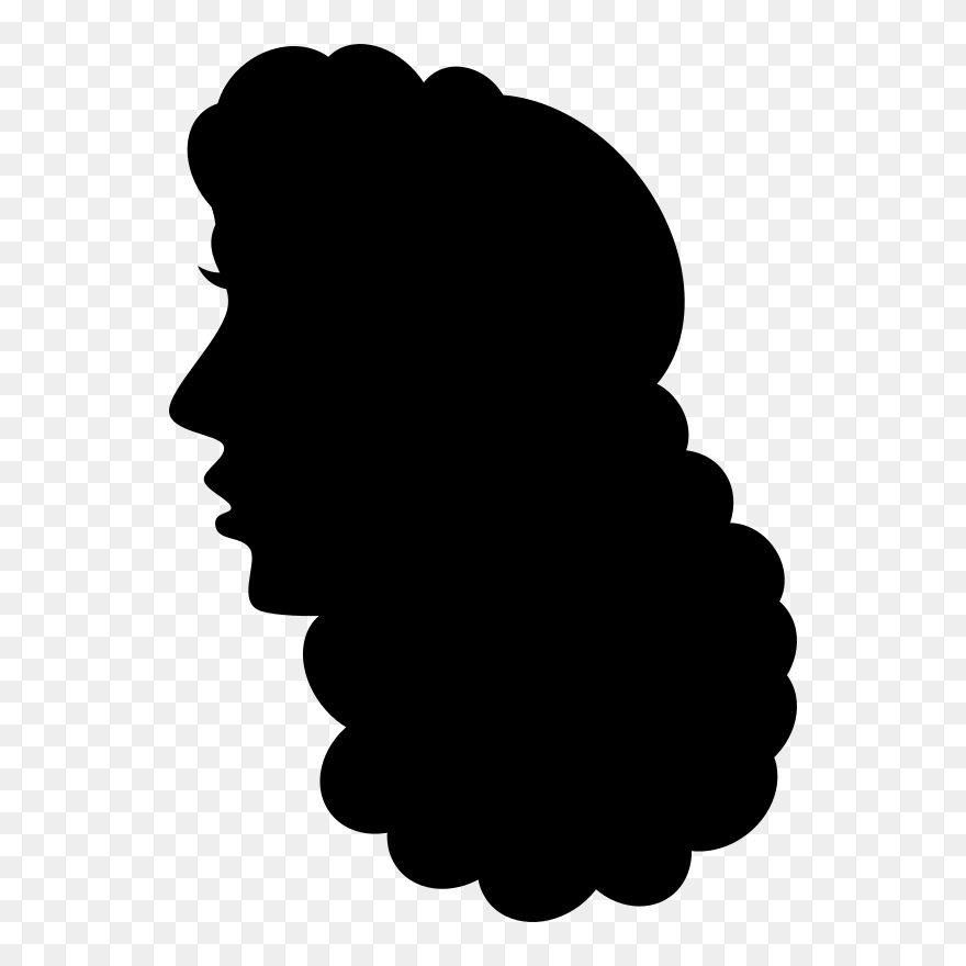 Silhouette Woman Female Black Hair - Siluet Kriting Clipart
