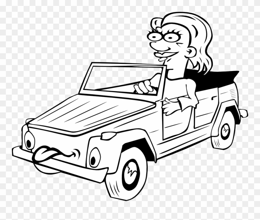 Medium Image - Drive A Car Drawing Clipart