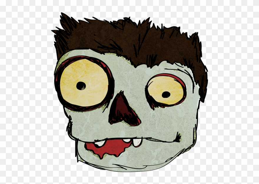 Funny - Cartoon Zombie Face Png Clipart