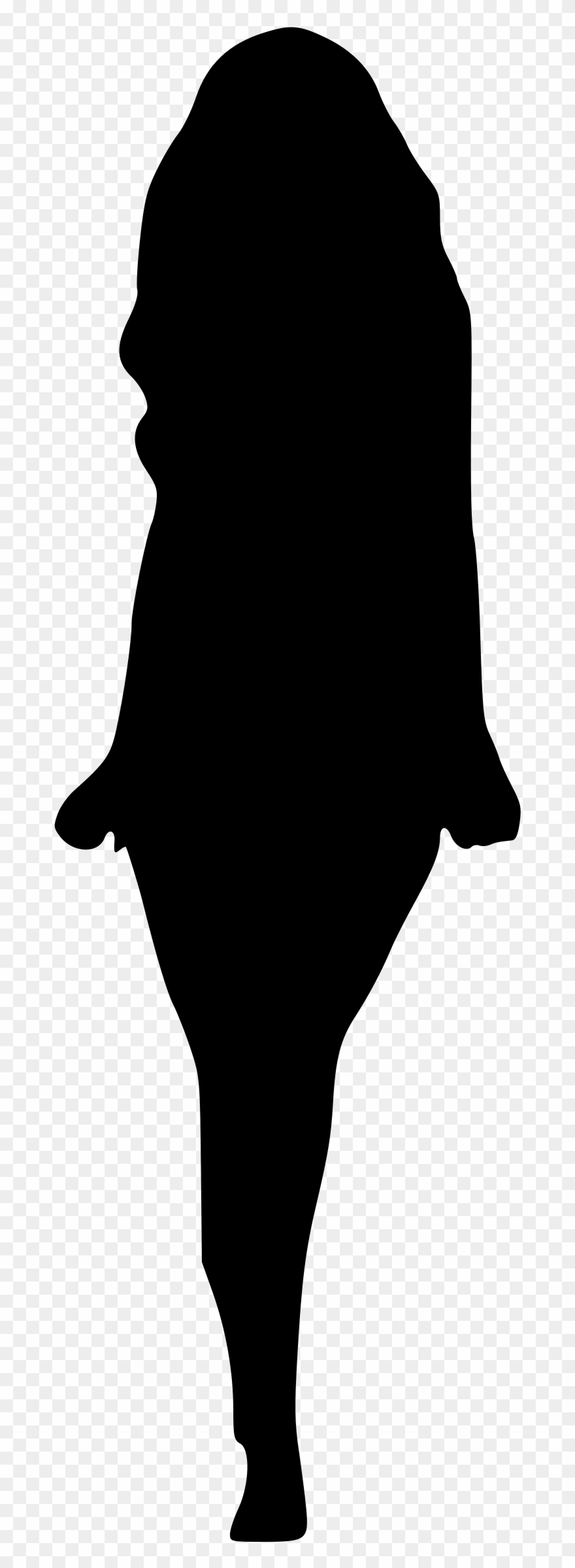 Clipart - Transparent Silhouette Of A Woman - Png Download