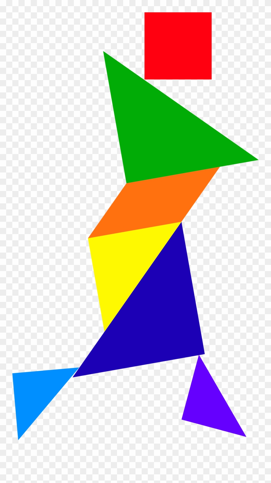 Clip Art Tangram Shape People Scalable Vector - Tangram - Png Download