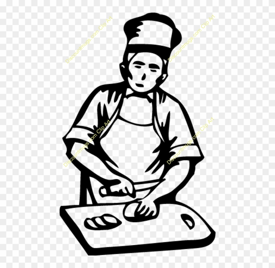 Download Woman Clipart Woman Human Behavior Clip Art - Clip Art Chef Black And White - Png Download
