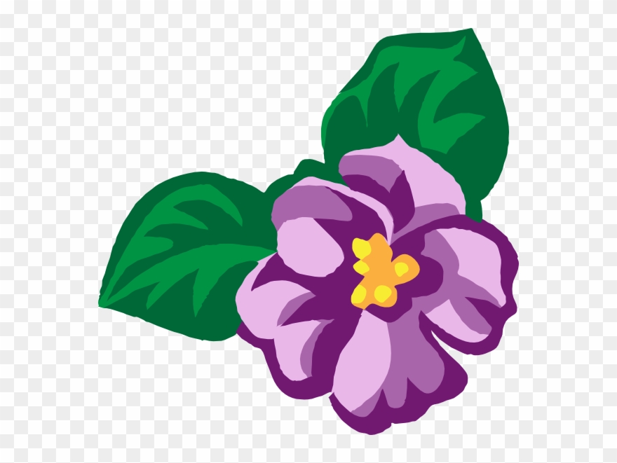Violet Flower Clip Art - Violets Clip Art - Png Download