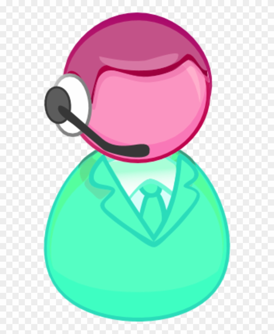Phone Call Clip Art - Animated Customer Service Representative - Png Download
