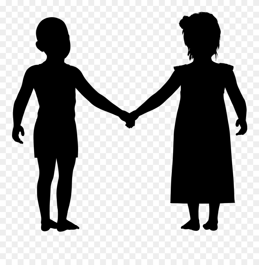 Onlinelabels Clip Art - Girl And Boy Silhouette Png Transparent Png