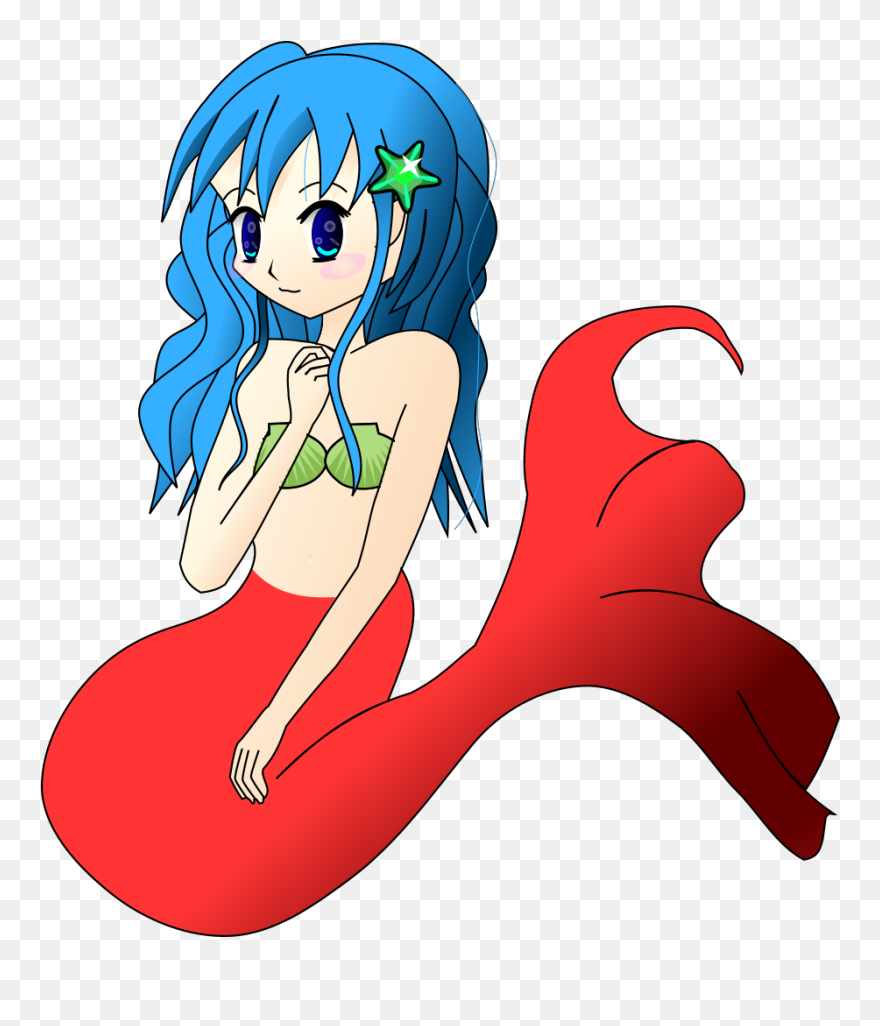 Free Mermaid Clipart And Animated Graphics - Cartoon Mermaid Without Background - Png Download