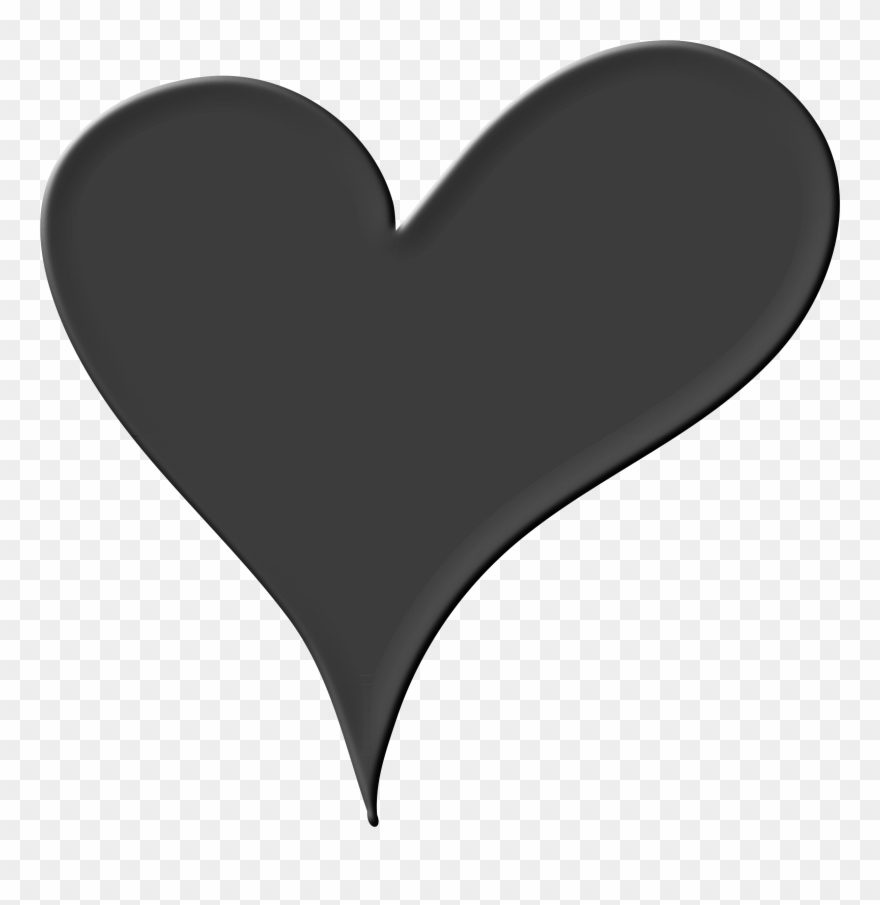 Bold And Modern Black Heart Clipart - Heart Black White Png Transparent Png