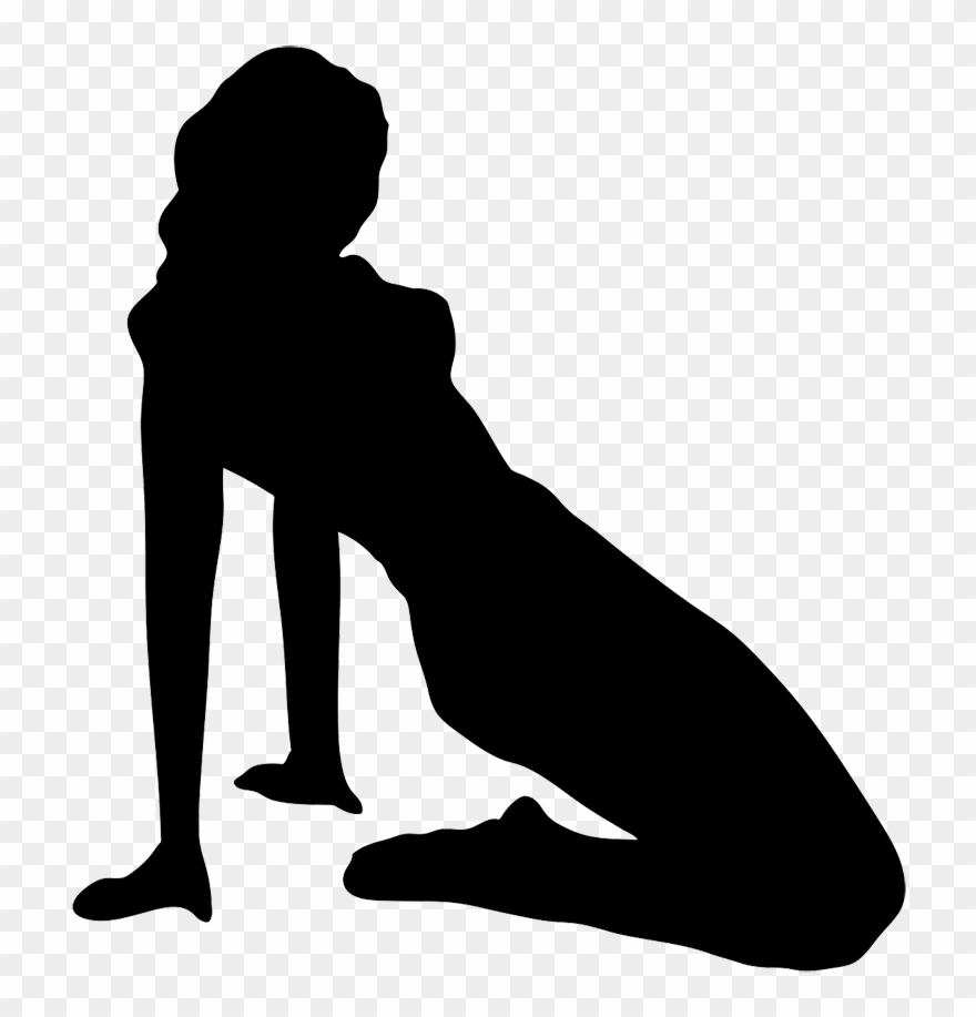 Silhouette Of Pin Up Girl - Pin Up Girl Silhouette Png Clipart