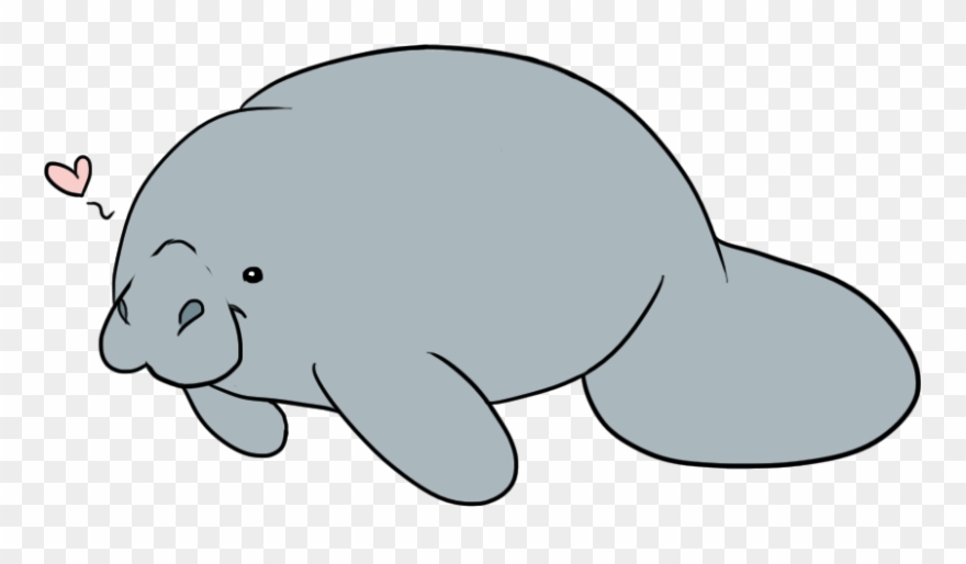 Manatee Clipart - Cute Manatee Clip Art - Png Download
