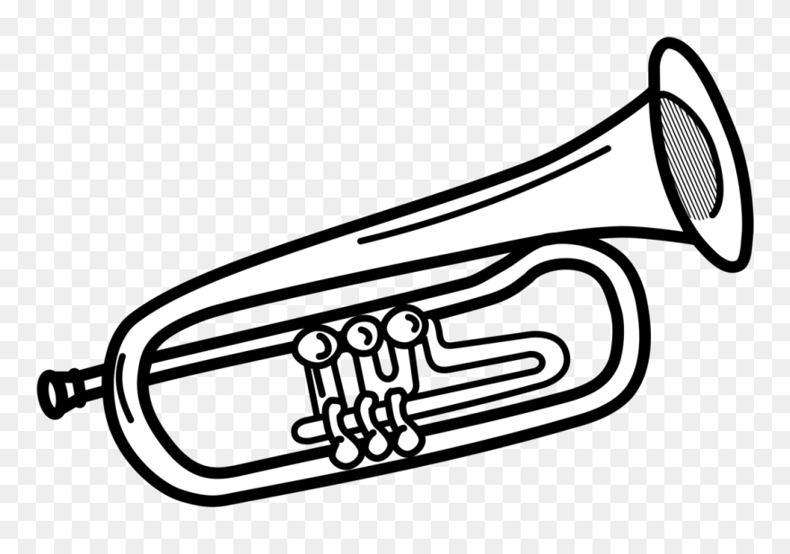 Trumpet Clipart Images Free Download - Trumpet Clipart Black And White - Png Download