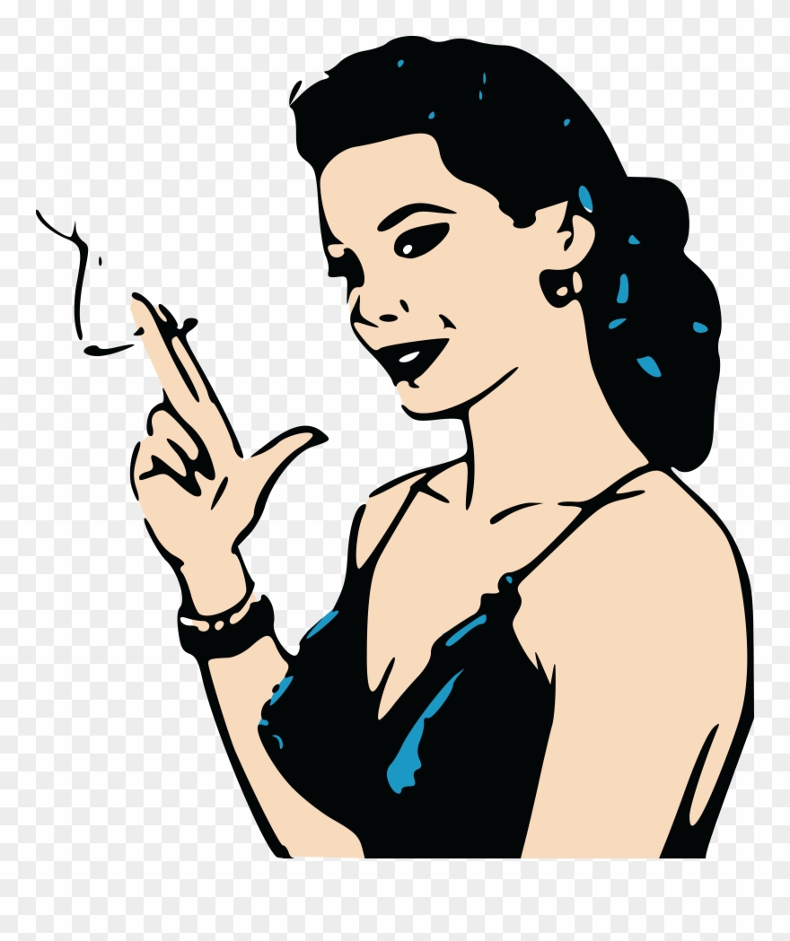 Clipart - Woman Smoking Png Transparent Png