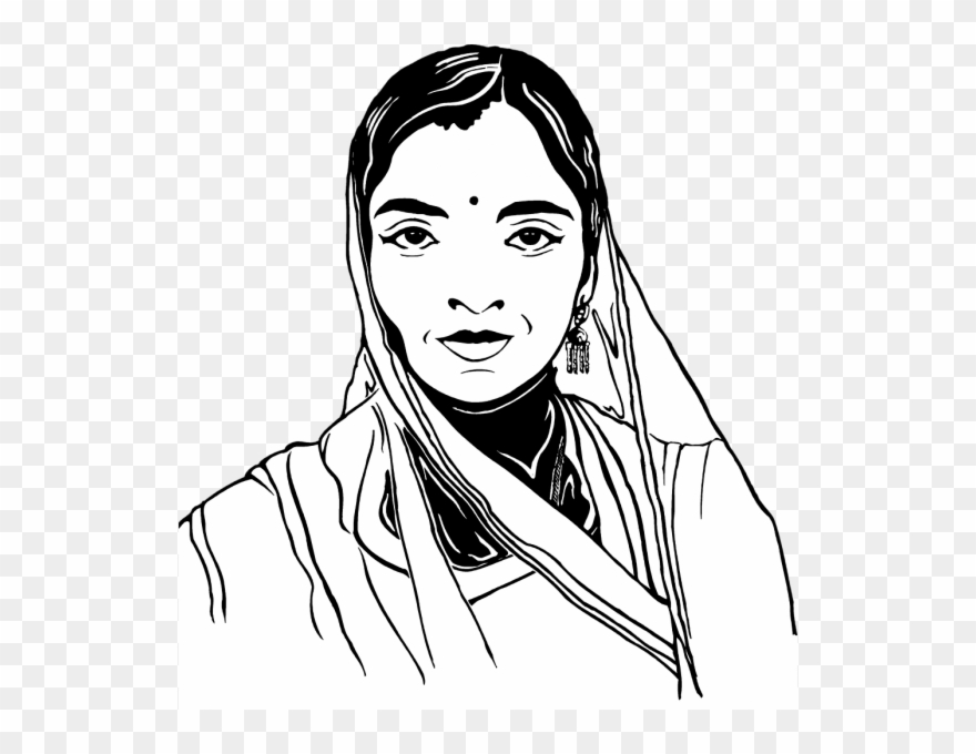 Woman Clipart Black And White - Png Download