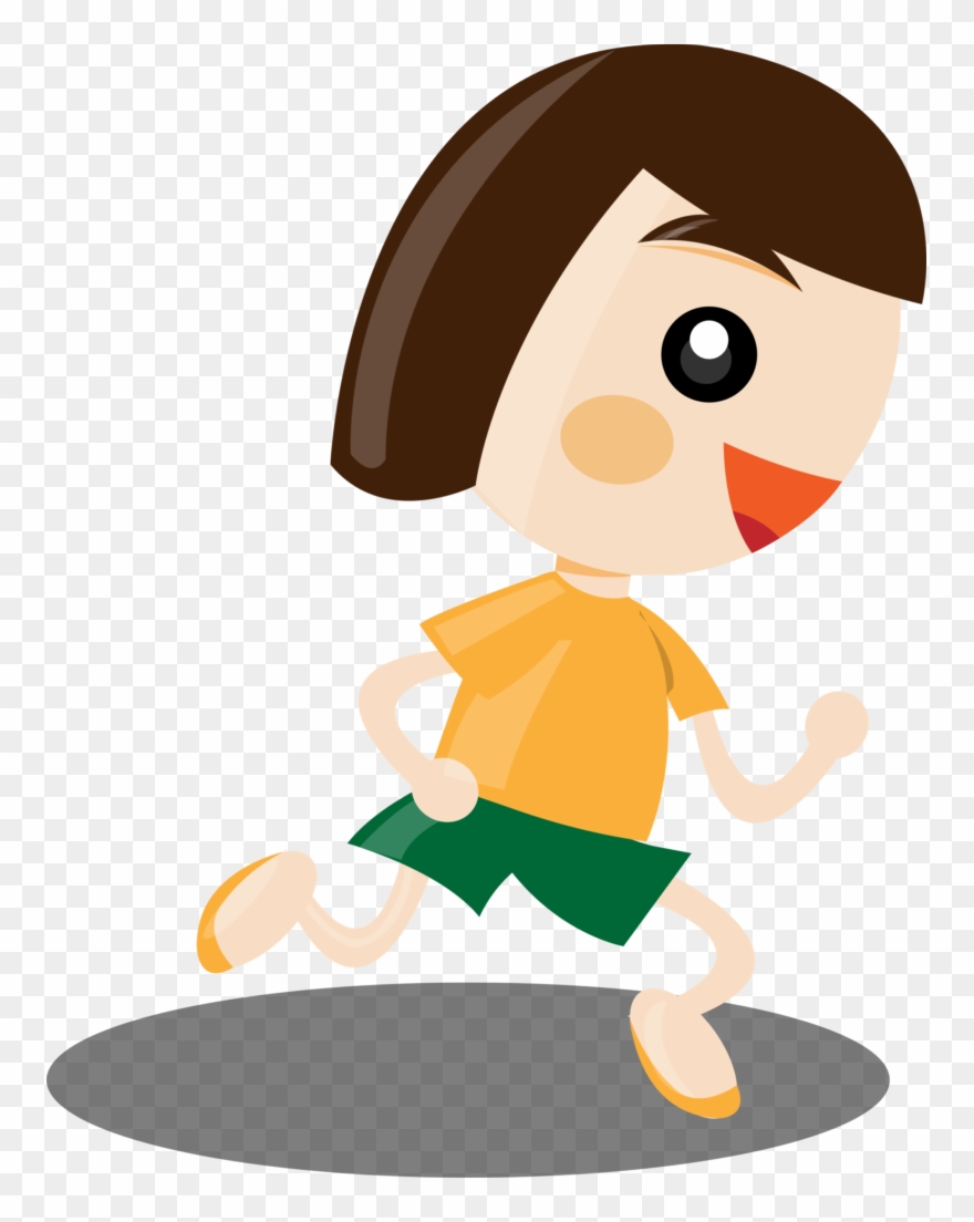 Girl - Girl Running Clipart Png Transparent Png