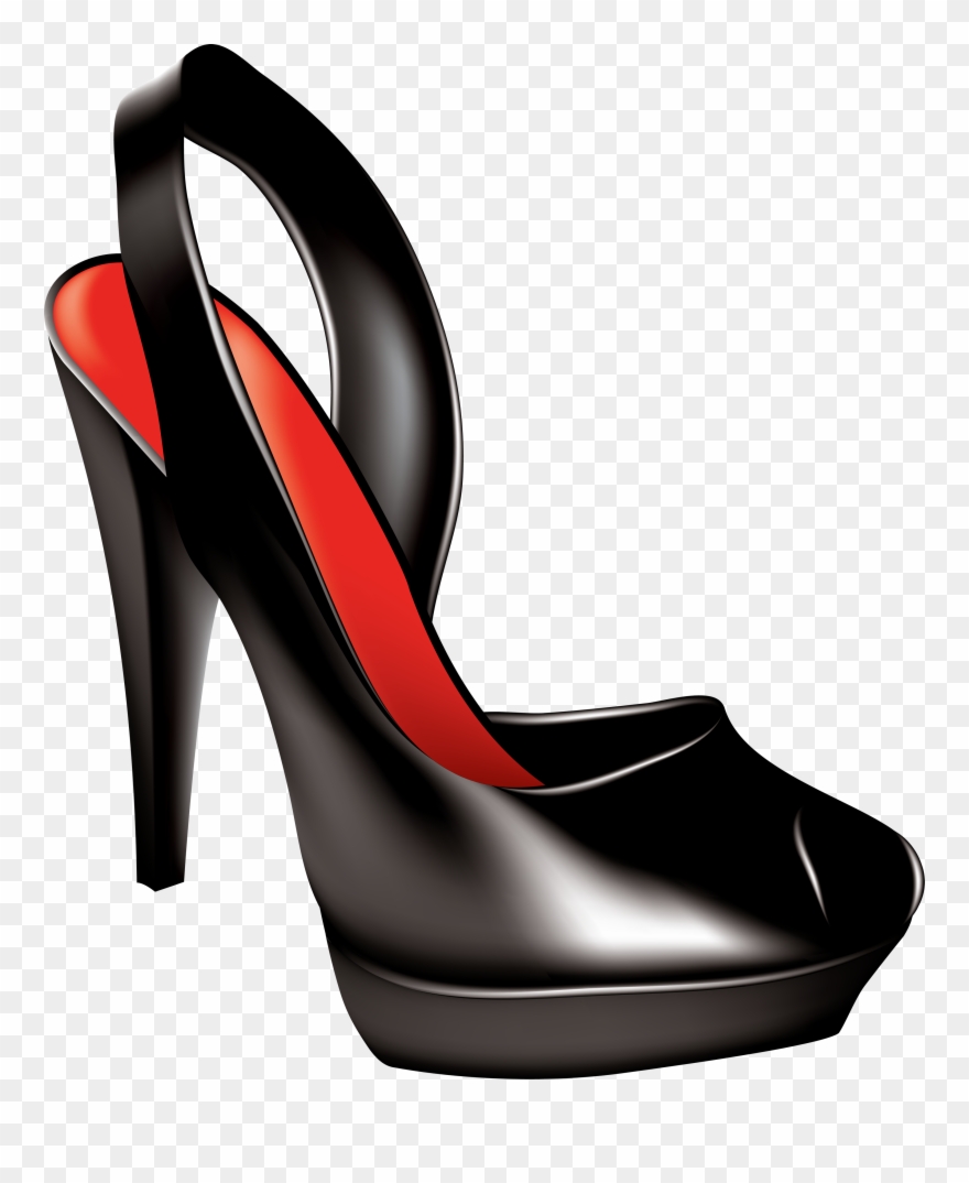 Black Women Shoe - Women Shoes Png Illustration Clipart