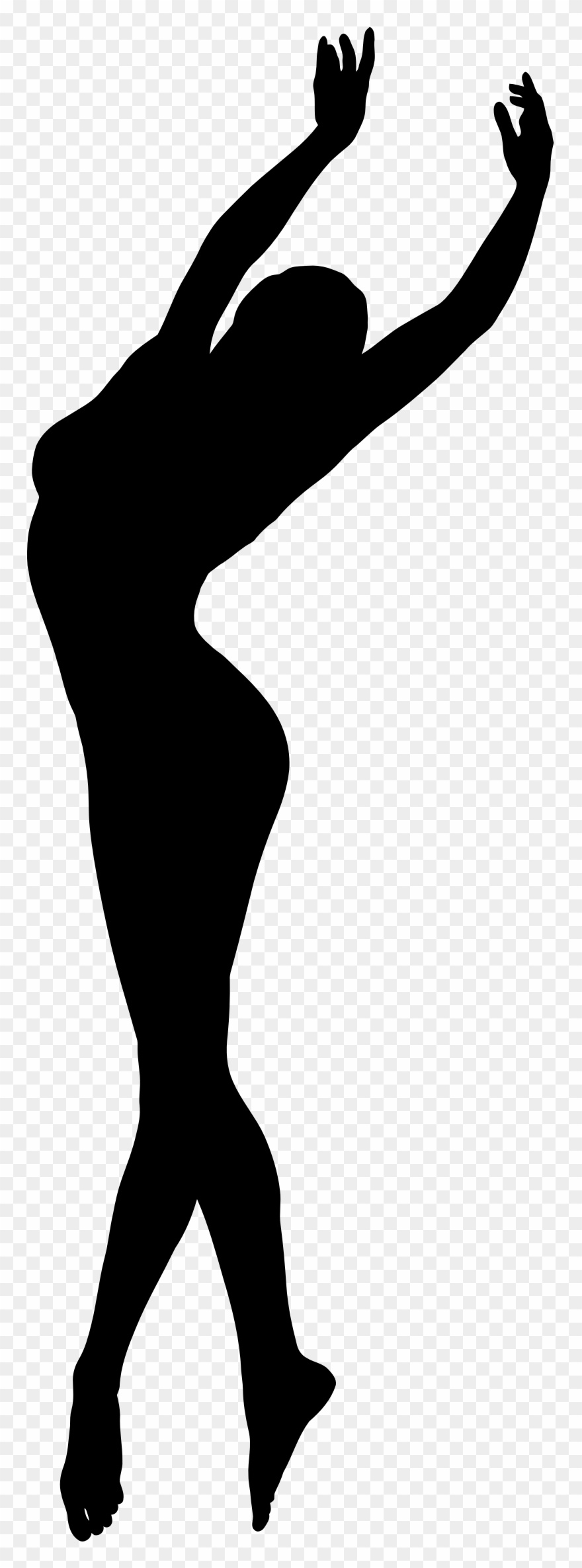 Clipart - Dancing Girl Silhouette Png Transparent Png