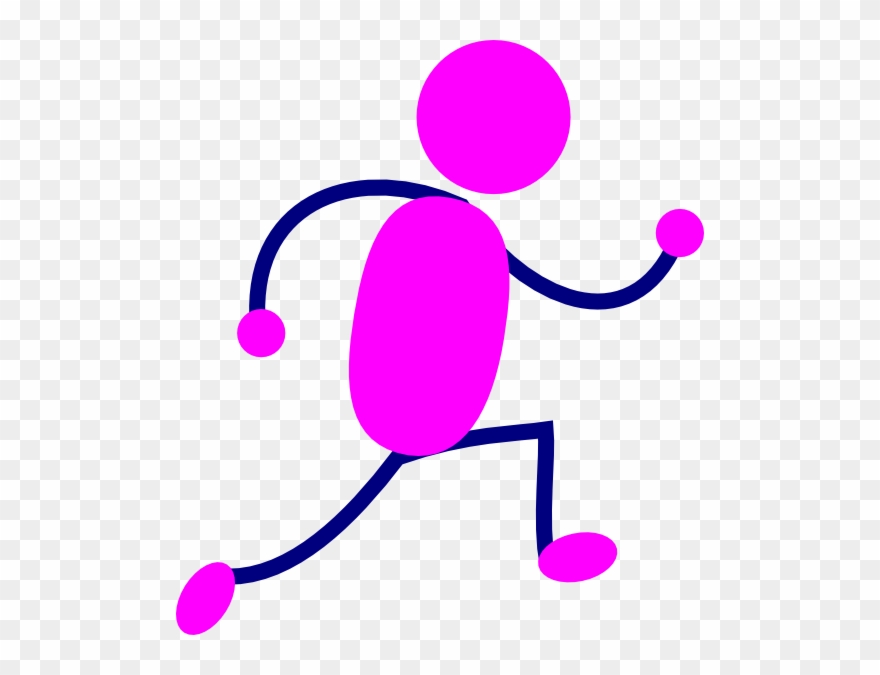 Girl Running Running Girl Clipart Free Download Clip - Stick Man Running - Png Download