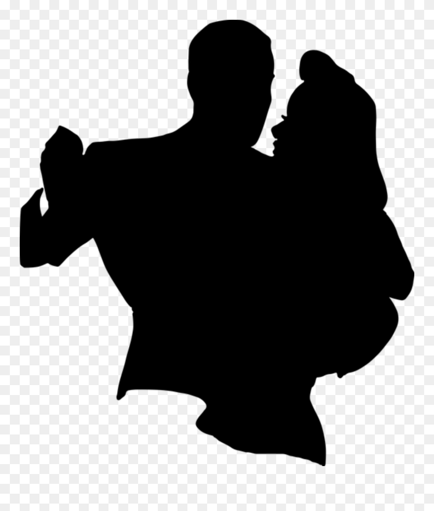 Onlinelabels Clip Art - Dancing Couple Silhouette - Png Download