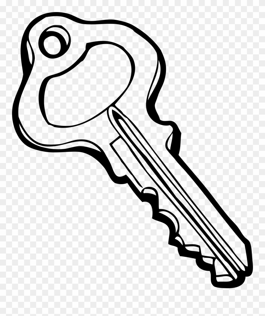 Key Clip Art Outline - Colouring Pages Of Key - Png Download